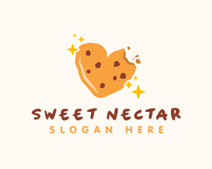 Heart Cookie Bakery Bites logo design