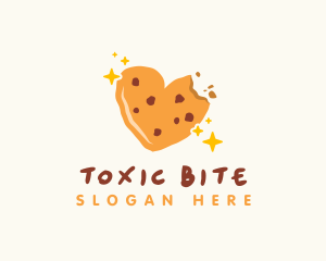 Heart Cookie Bakery Bites logo design