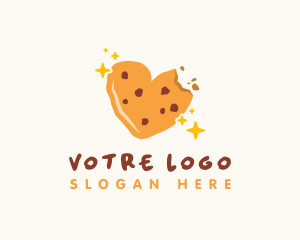Cute - Heart Cookie Bakery Bites logo design