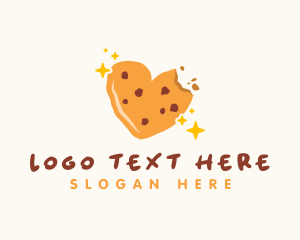 Delicious - Heart Cookie Bakery Bites logo design