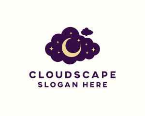 Star Moon Cloud logo design