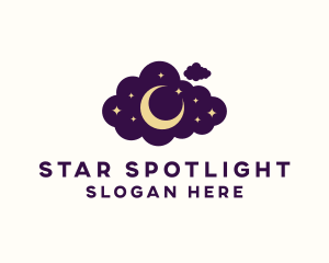 Star Moon Cloud logo design