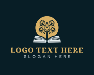 Bibliophile - Literature Tree Book logo design