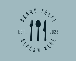 Blue Fork - Food Diner Restaurant logo design