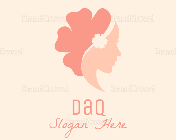 Flower Woman Profile Logo