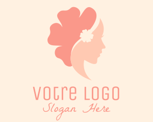 Hair - Flower Woman Profile logo design