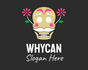 Mexican Floral Skull Logo