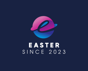 Modern Planet Letter E logo design