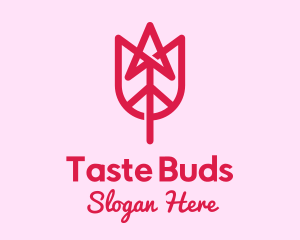 Pink Tulip Arrow logo design