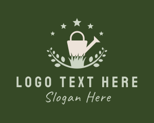 Lawn Care - Watering Can Gardening logo design