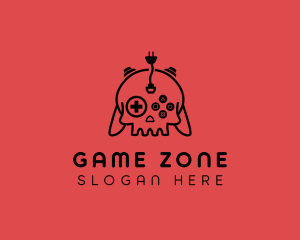 Skull Game Controller logo design