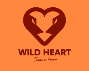 Animal Angry Heart logo design