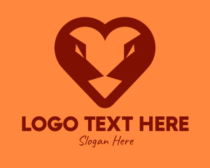 Love - Animal Angry Heart logo design