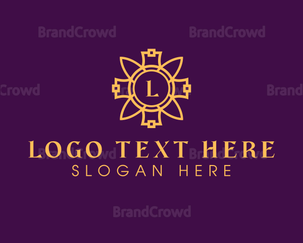 Floral Lantern Decoration Logo