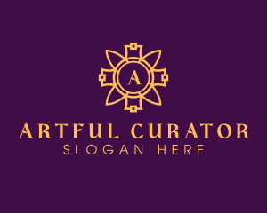 Floral Lantern Decoration  logo design