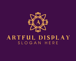 Floral Lantern Decoration  logo design