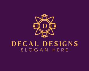 Floral Lantern Decoration  logo design