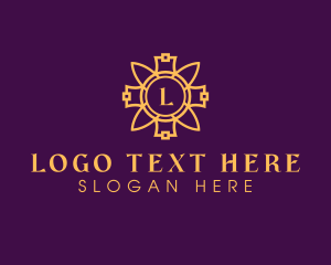Tile Pattern - Floral Lantern Decoration logo design