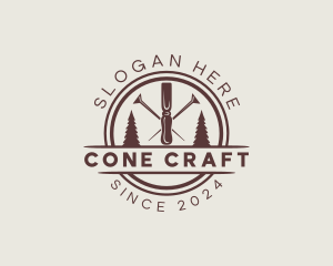 Carpenter Woodwork Chisel logo design