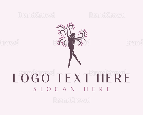 Woman Body Tree Logo