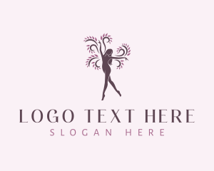 Plant - Woman Body Tree logo design