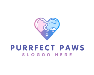 Cat Dog Veterinarian logo design