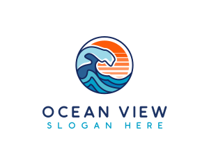 Ocean Surf Waves logo design