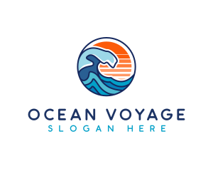 Ocean Surf Waves logo design