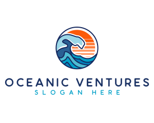 Ocean Surf Waves logo design