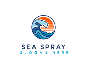 Ocean Surf Waves logo design