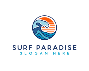 Ocean Surf Waves logo design