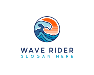 Ocean Surf Waves logo design