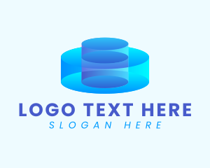 Database - 3D Stage Platform logo design