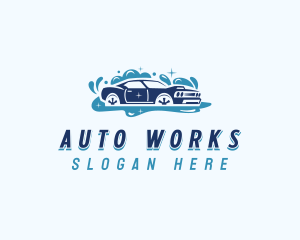 Auto Wash Cleaning logo design