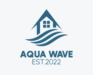 Beachside Hotel Wave  logo design