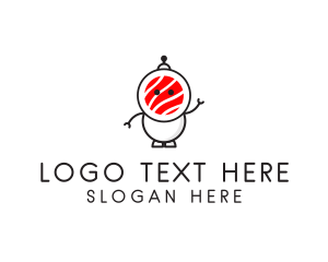 Dining - Sushi Robot Cartoon logo design