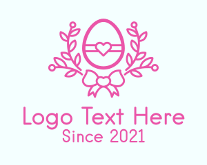 Bow - Pink Egg Decor logo design