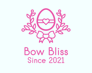 Bow - Pink Egg Decor logo design