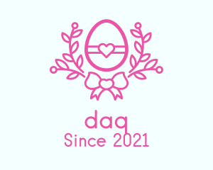 Ribbon - Pink Egg Decor logo design