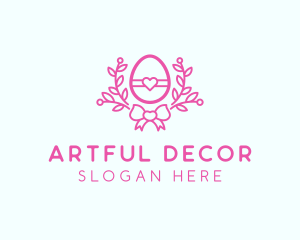 Pink Egg Decor logo design