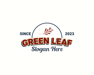 Generic Leaf Banner logo design