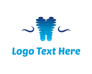 Dental Implant - Blue Tooth Dentist logo design