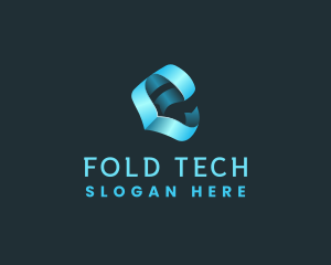 Fold - Fold Startup Media Letter E logo design
