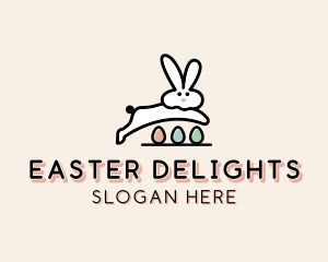 Egg Easter Bunny logo design