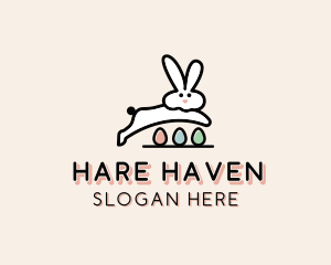Hare - Egg Easter Bunny logo design