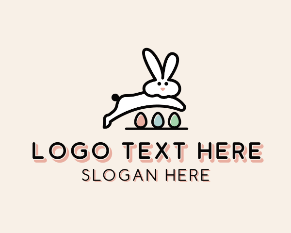 Bunny - Egg Easter Bunny logo design