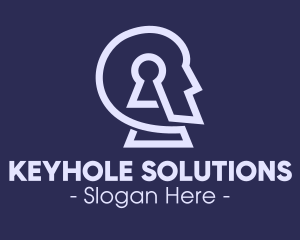 Keyhole - Cyborg Keyhole Head logo design
