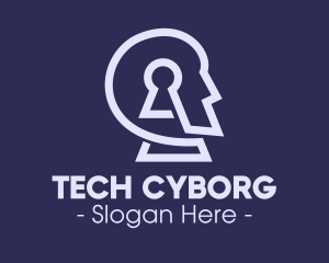 Cyborg - Cyborg Keyhole Head logo design