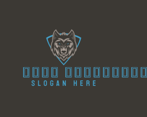 Mascot - Shield Wild Wolf logo design