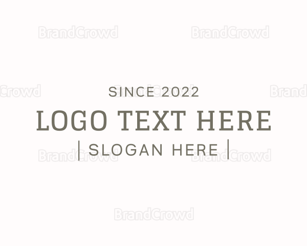 Serif Typewriter Brand Logo